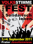 Plakatsujet VolksstimmeFest 2011 - Solidarisch leben!